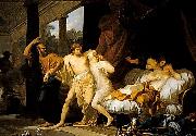 Baron Jean-Baptiste Regnault Regnault Socrates Tears Alcibiades from the Embrace of Sensual Pleasure oil painting